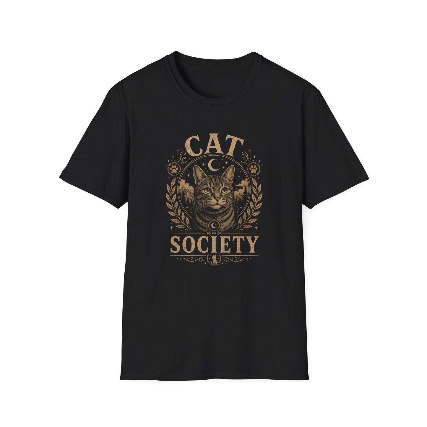 Cat Society T-Shirt — Vintage Cat Crest Graphic Tee