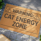 Warning: Cat Energy Zone Doormat
