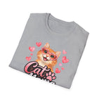 Cat Mama T-Shirt — Cute Cat with Hearts Graphic Tee for Cat Lovers