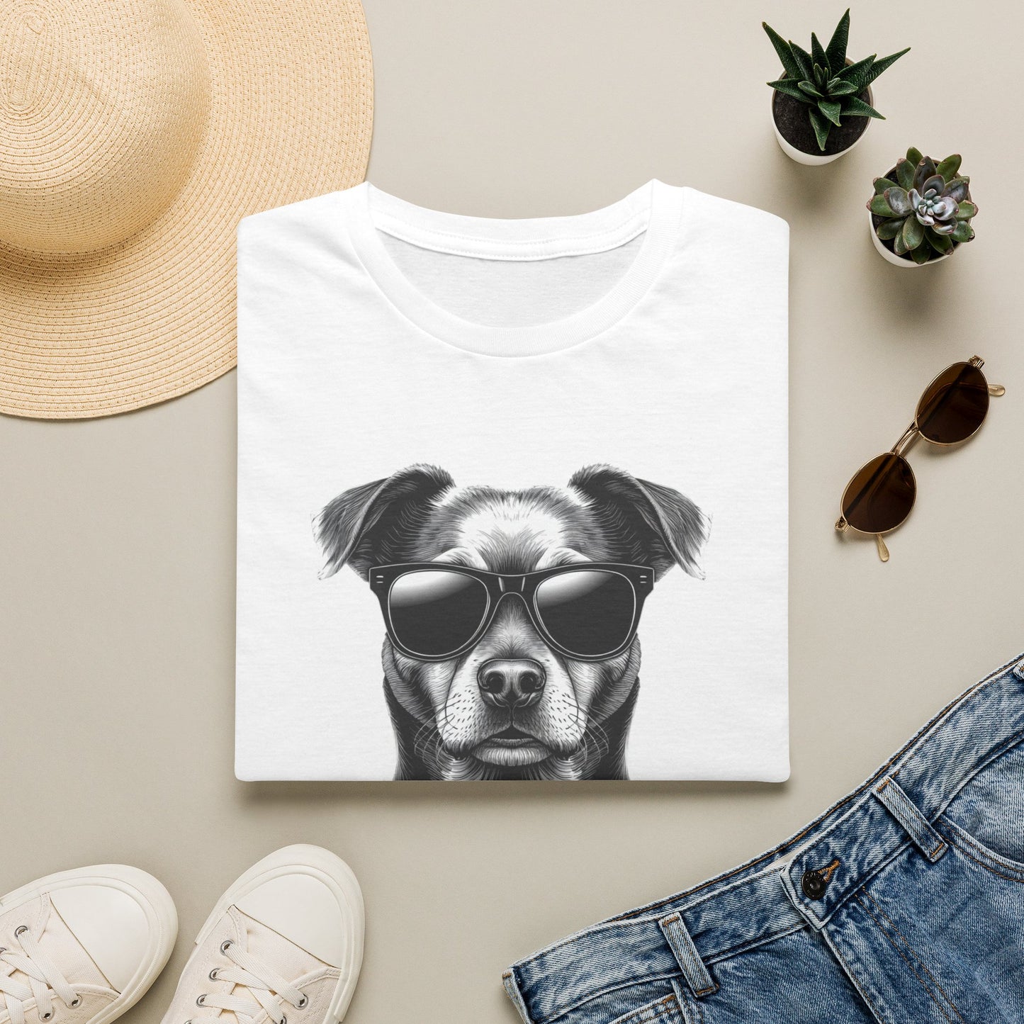 Retro Dog Sunglasses T-Shirt — Vintage Cool Puppy Graphic Tee