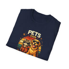 Pets Over People T-Shirt — Retro Cat & Dog Graphic Tee for Pet Lovers