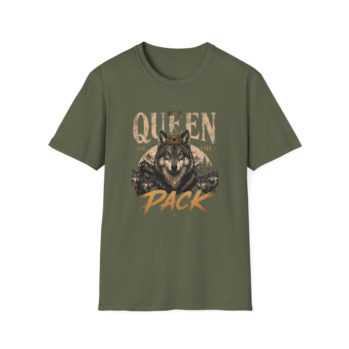 Queen of the Pack Wolf T-Shirt — Women’s Regal Wolf Graphic Tee