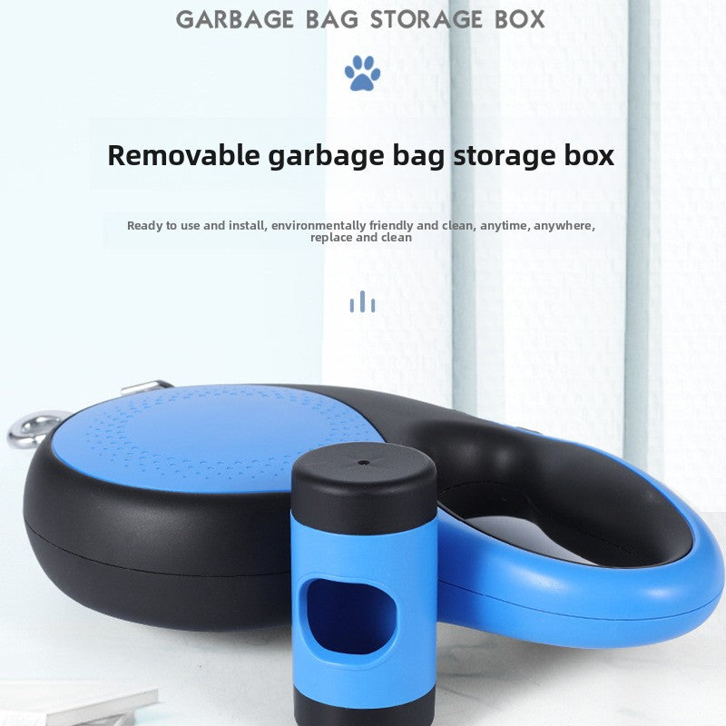 Automatic Retractable Dog Leash with Waste Bag Holder