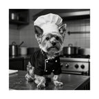 Chef Dog Poster — Matte Vertical Kitchen Wall Art (Yorkshire Terrier in Chef Hat)