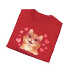 All You Need Is Love... and a Cat T-Shirt — Cute Heart Sunglasses Kitty Tee