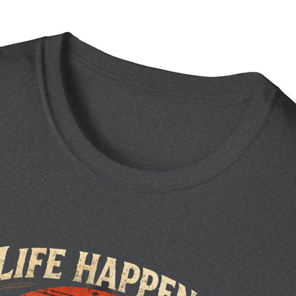 Life Happens Cats Help T-Shirt — Vintage Cat Lover Tee