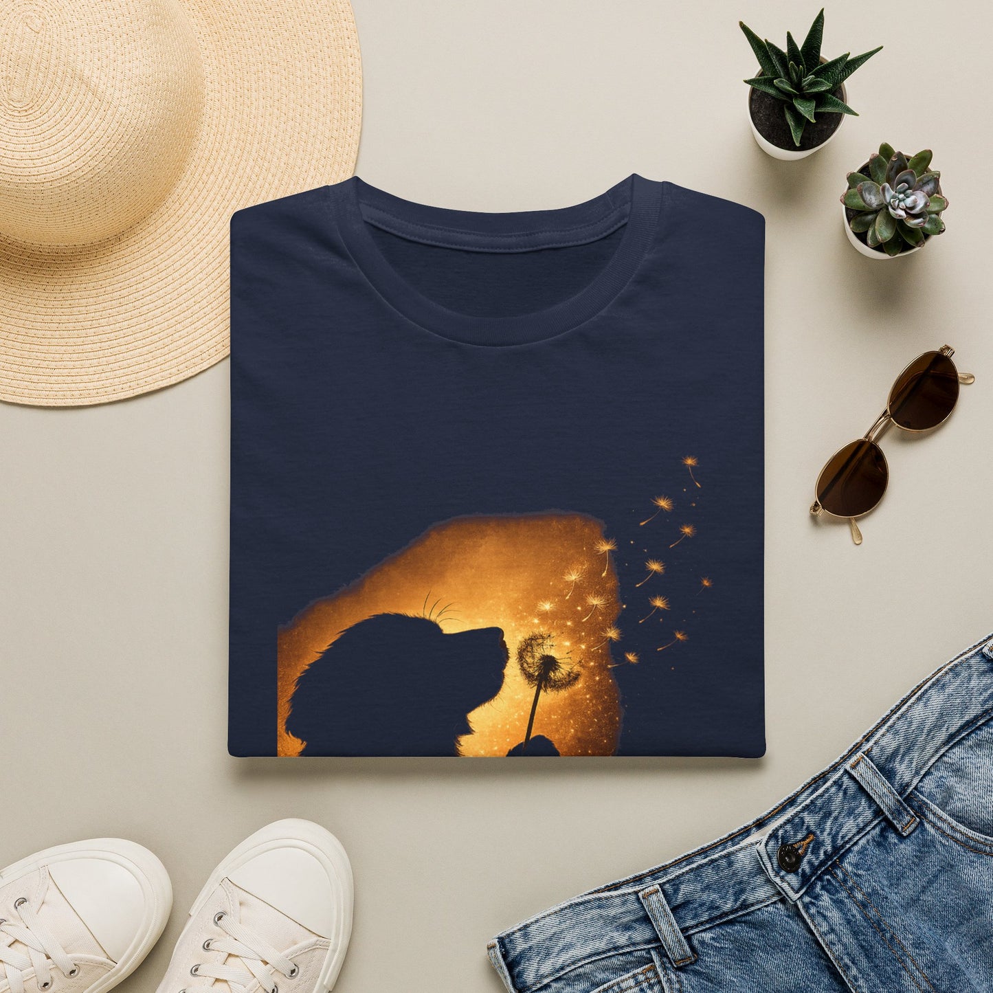 Dog & Dandelion Silhouette T-Shirt