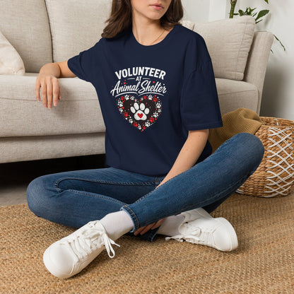 Volunteer at Animal Shelter T-Shirt — Paw Heart Rescue Volunteer Tee