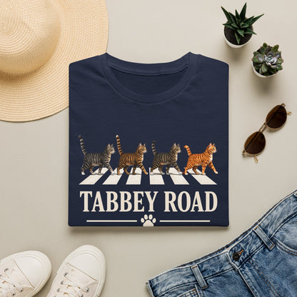 Tabbey Road T-Shirt — Cats Crossing Beatles Parody Tee