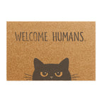 Welcome Humans Cat Doormat — Funny Indoor Outdoor Welcome Mat