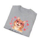 All You Need Is Love... and a Cat T-Shirt — Cute Heart Sunglasses Kitty Tee