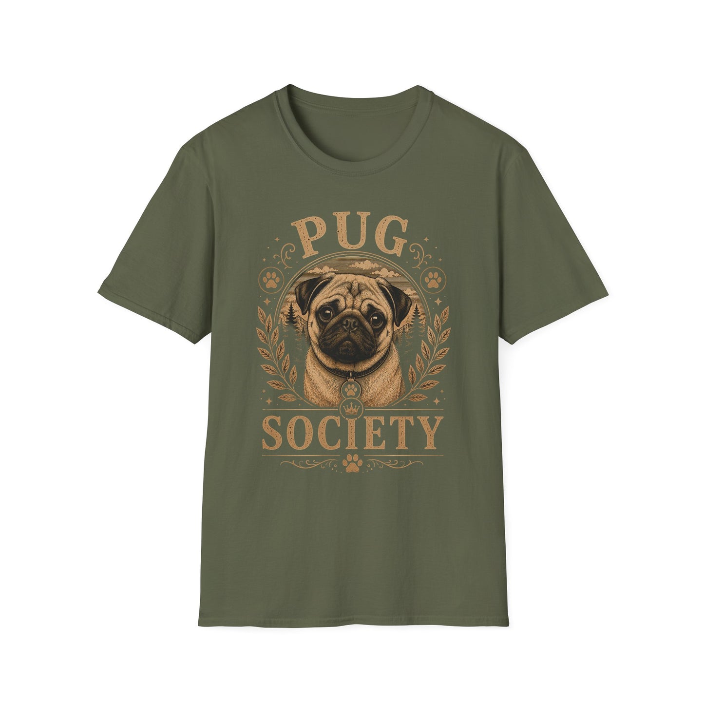 Pug Society T-Shirt — Vintage Pug Dog Graphic Tee for Pug Lovers