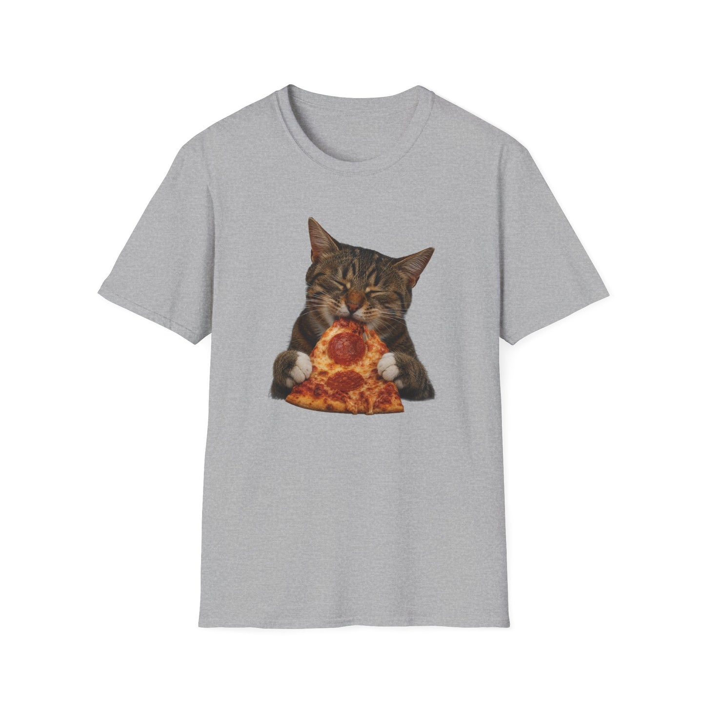 Cat Eating Pizza T-Shirt — Cute Pizza-Loving Cat Graphic Tee
