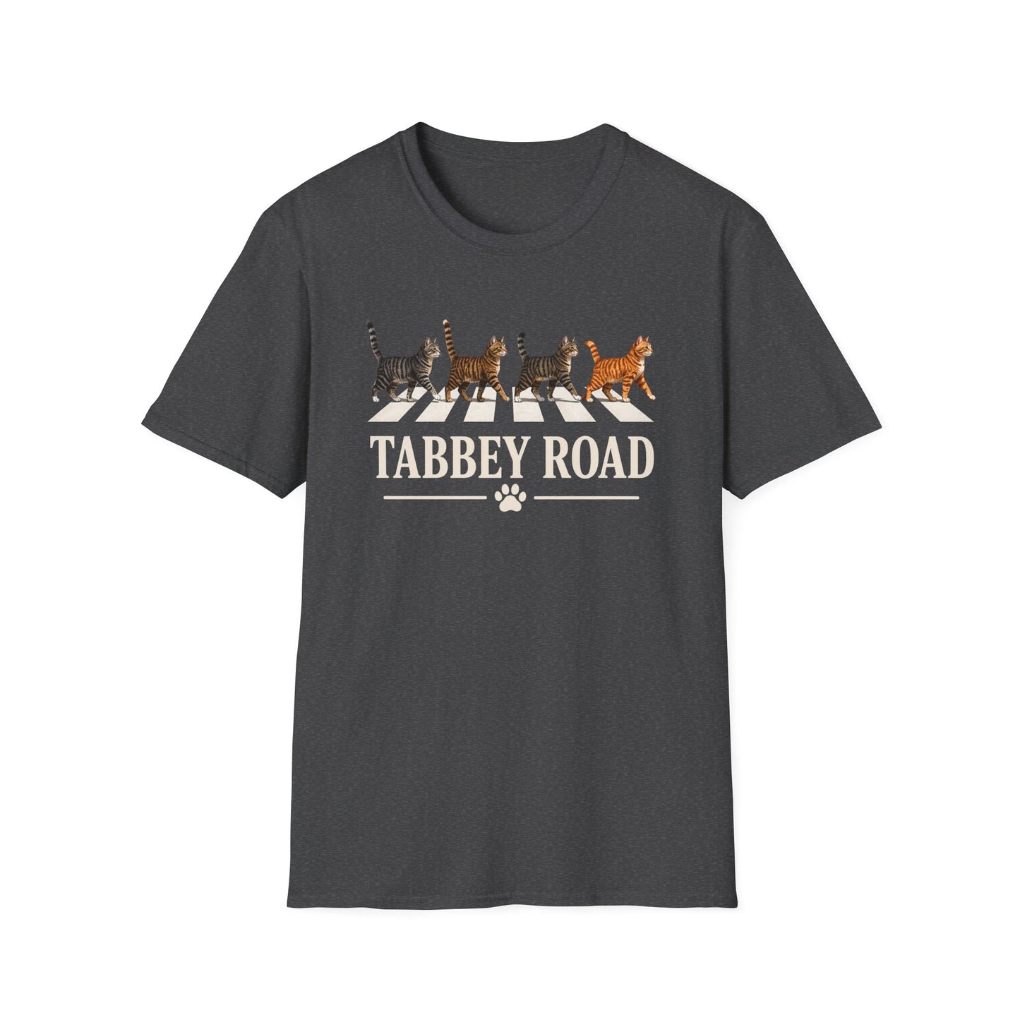 Tabbey Road T-Shirt — Cats Crossing Beatles Parody Tee