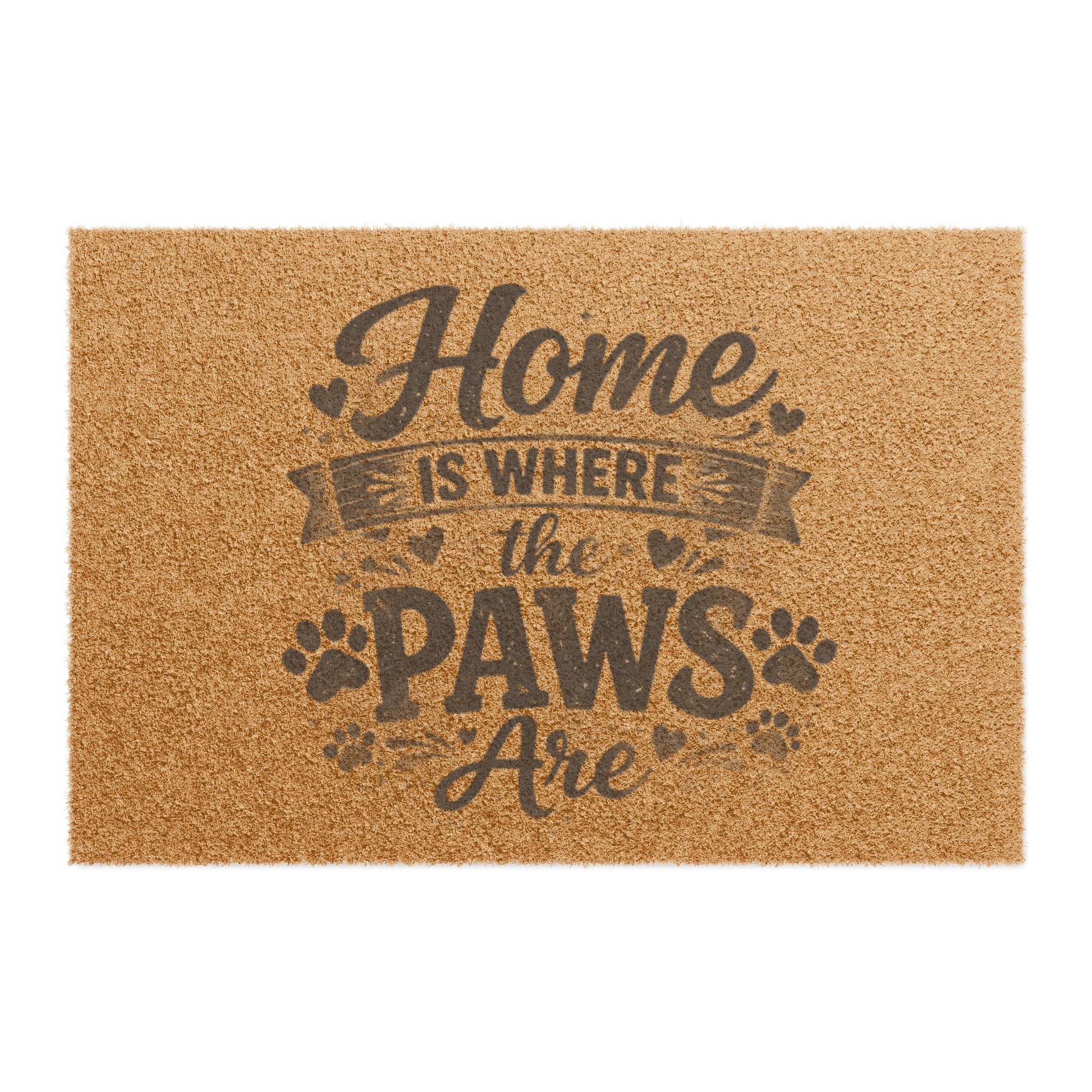 Doormat — "Home is Where the Paws Are" Pet Welcome Mat