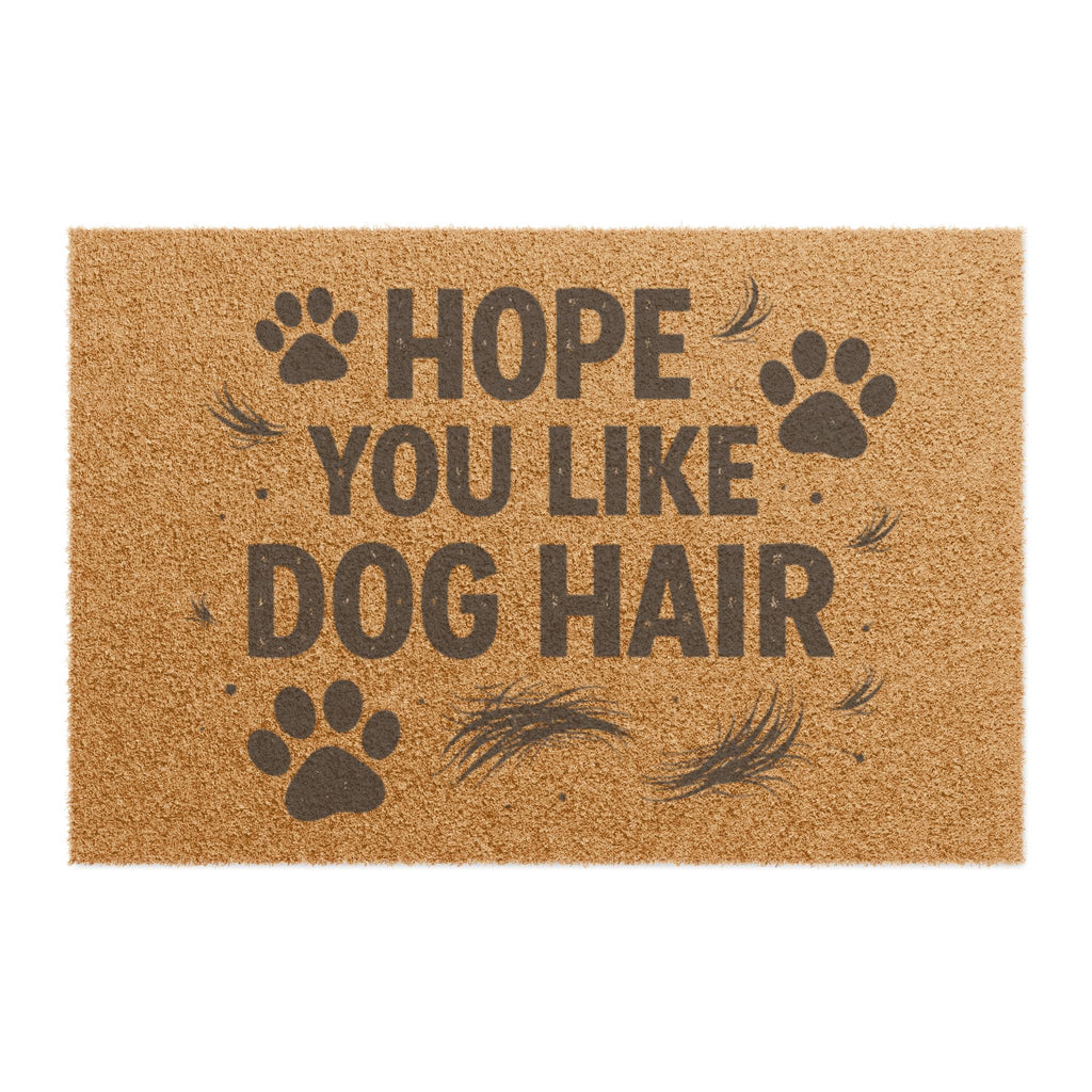 Doormat — "Hope You Like Dog Hair" Funny Paw Print Welcome Mat