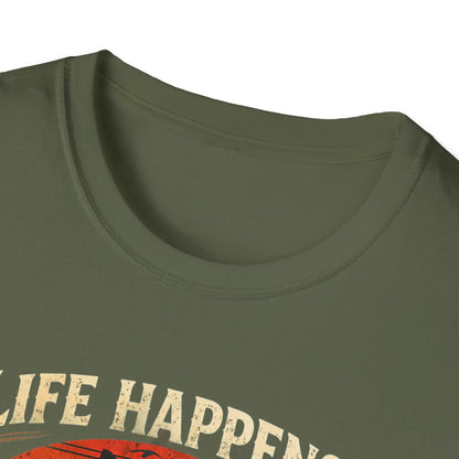 Life Happens Dogs Help T-Shirt — Vintage Rescue Dog Lover Tee