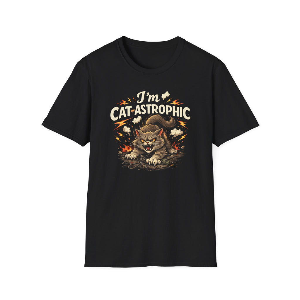Cat-Astrophic T-Shirt — Funny Angry Cat Graphic Tee