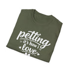 T‑Shirt — "Petting: It's How I Love" Paw Print Tee