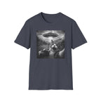 Cat UFO Selfie T-Shirt — Cute Alien Abduction Cat Graphic Tee