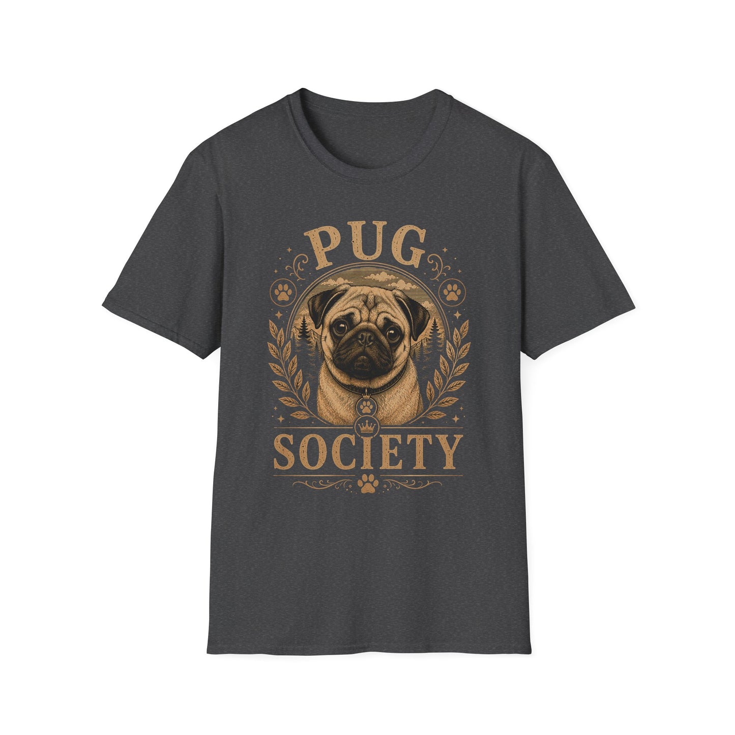 Pug Society T-Shirt — Vintage Pug Dog Graphic Tee for Pug Lovers