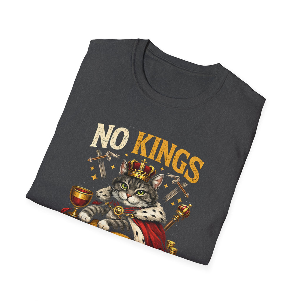 No Kings Except My Cat T-Shirt — Funny Cat Royalty Tee for Cat Lovers