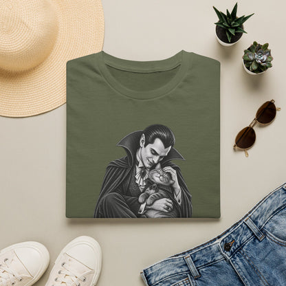 Vampire & Kitty Tee  Cute Gothic Dracula Cat Graphic T-Shirt