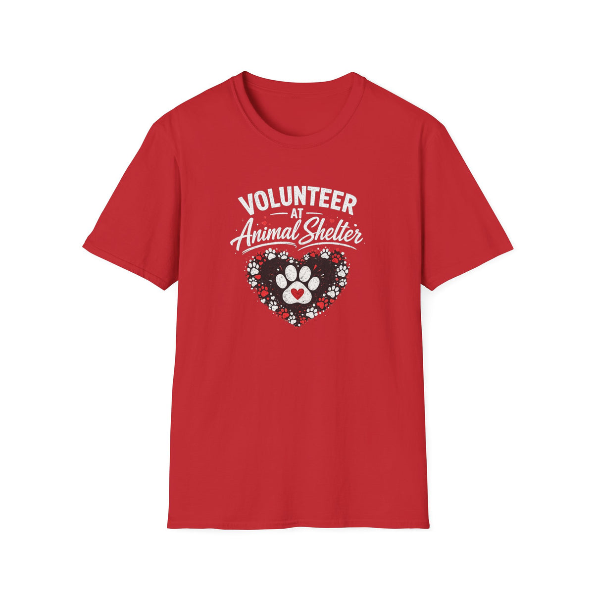 Volunteer at Animal Shelter T-Shirt — Paw Heart Rescue Volunteer Tee