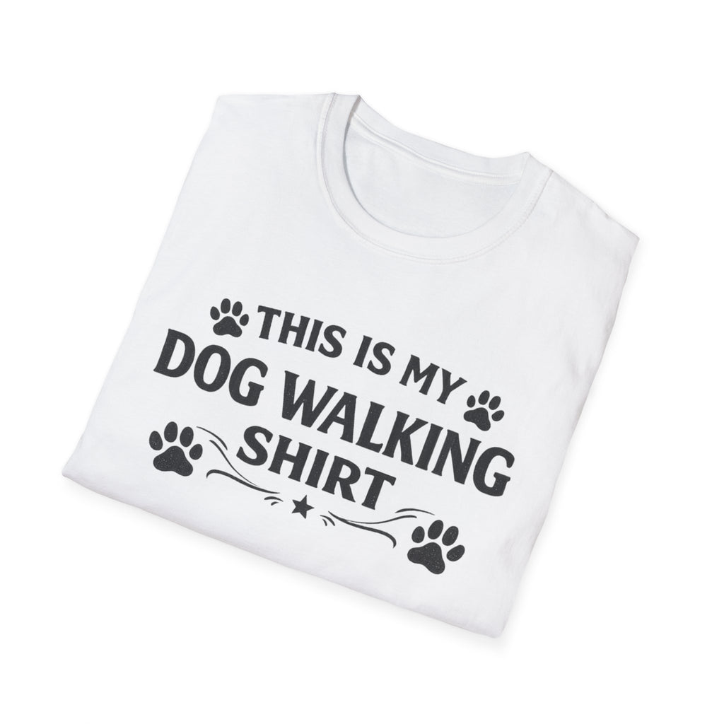 Dog Walking T-Shirt — "This Is My Dog Walking Shirt" Paw Print Tee