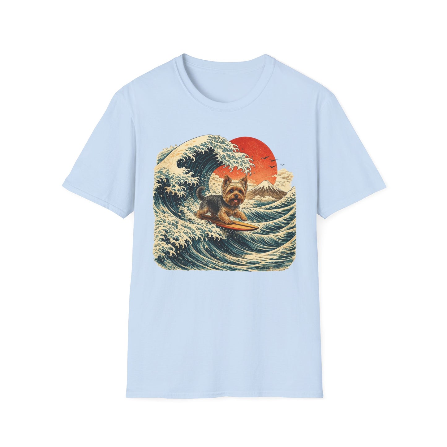 Yorkshire Terrier Wave T-Shirt — Japanese Wave Surf Dog Graphic Tee