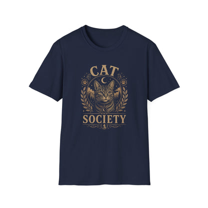 Cat Society T-Shirt — Vintage Cat Crest Graphic Tee