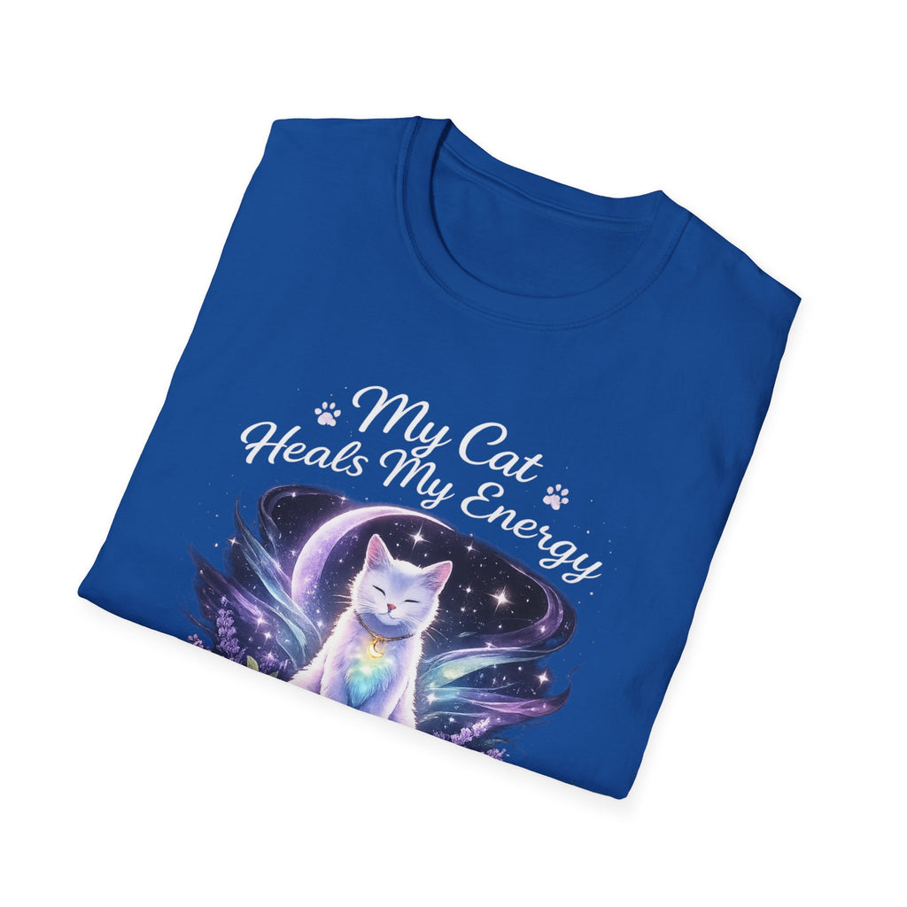 My Cat Heals My Energy T-Shirt — Spiritual Cat Lover Tee