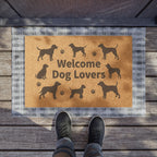 Welcome Dog Lovers Doormat — Pet-Friendly Entryway Mat