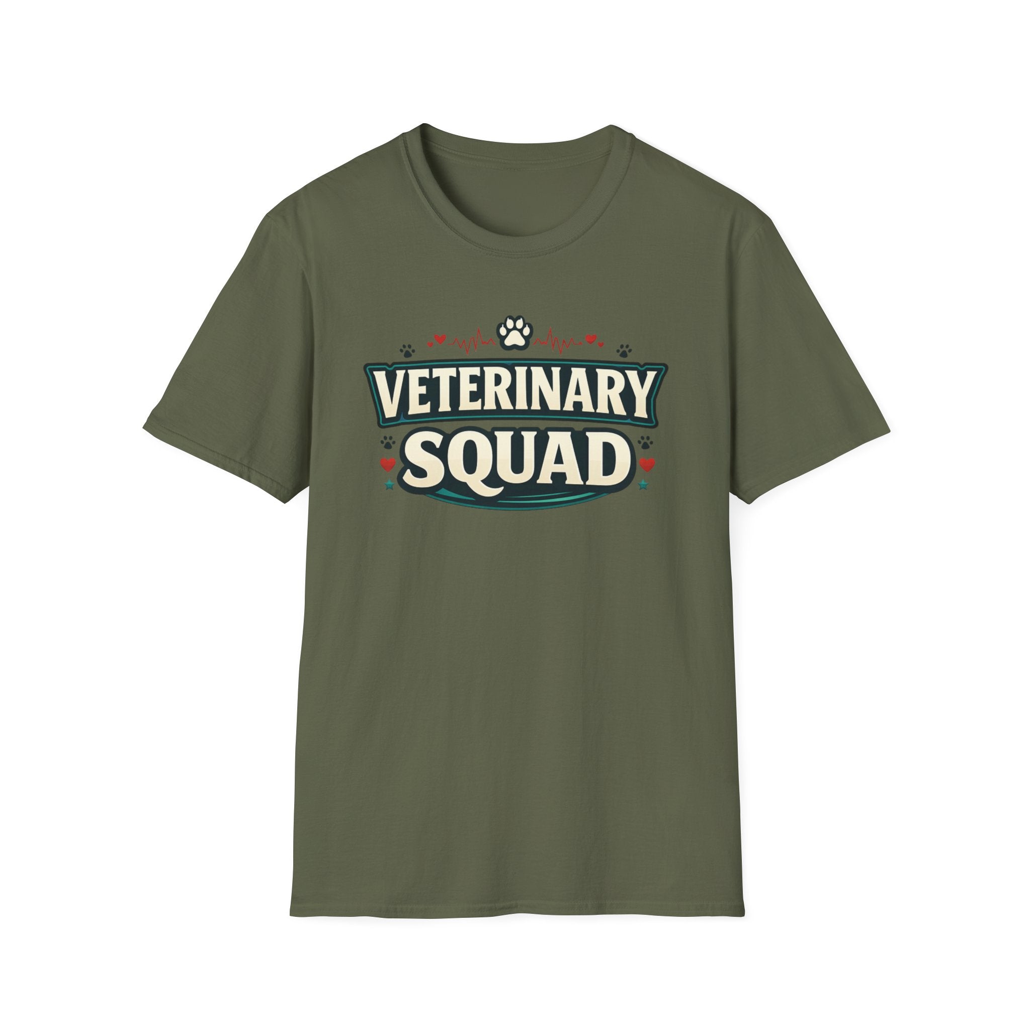 Veterinary Squad T-Shirt — Cute Paw Print Vet Team Tee