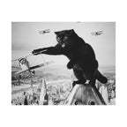 Digital download Vintage King Kong Cat Matte Poster — Retro Black Cat Wall Art