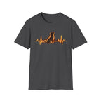 Dog Heartbeat T-Shirt — Neon Dog ECG Graphic Tee
