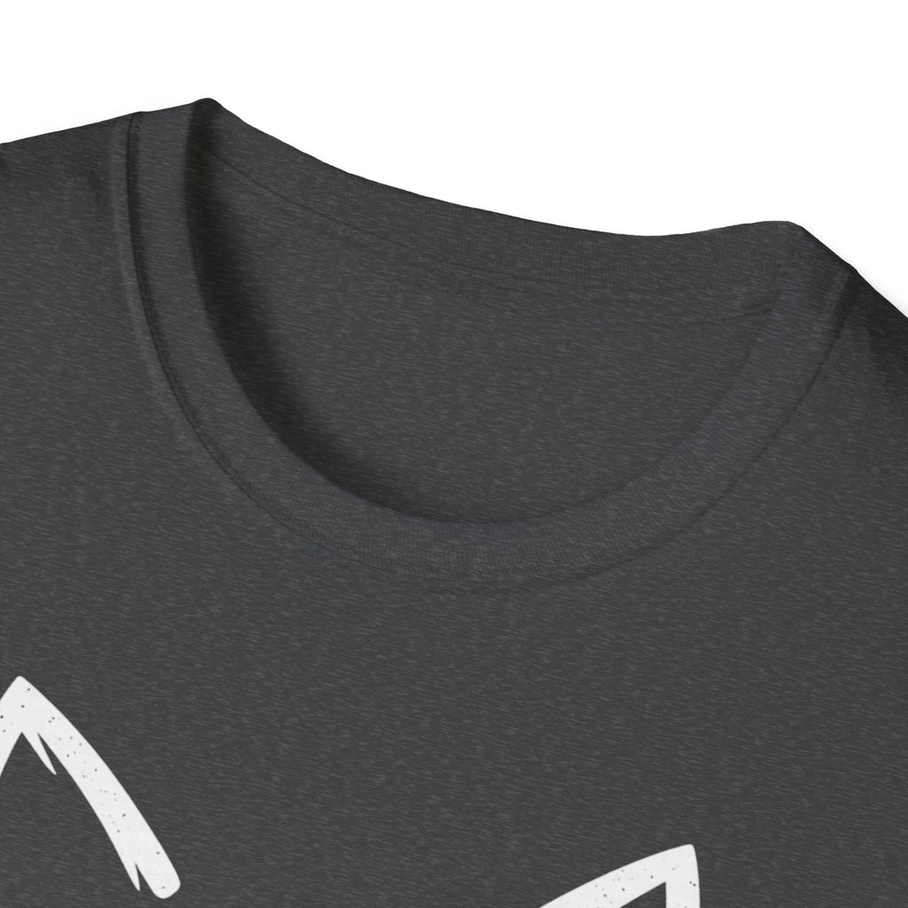 Cat Face Heart Nose T-Shirt — Cute Minimal Graphic Tee for Cat Lovers