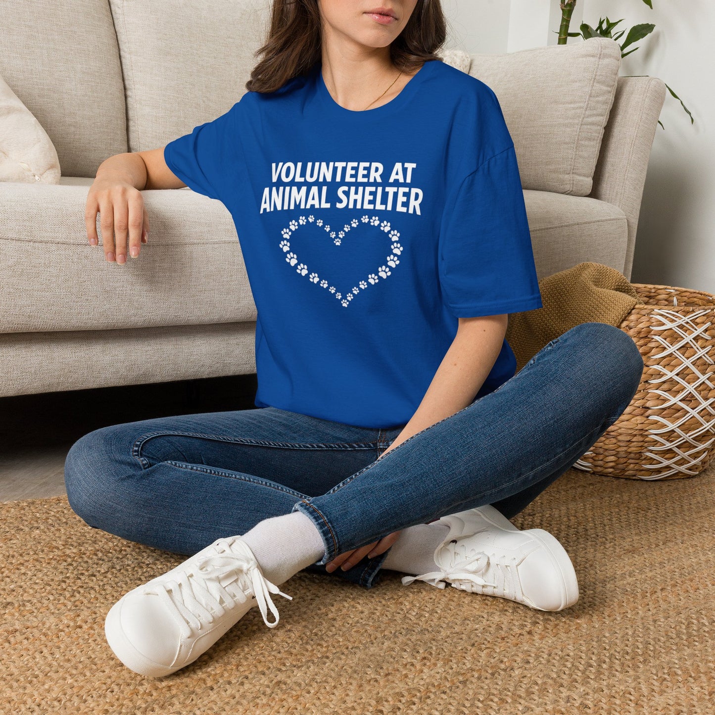 Volunteer at Animal Shelter T-Shirt — Paw Heart Rescue Volunteer Tee