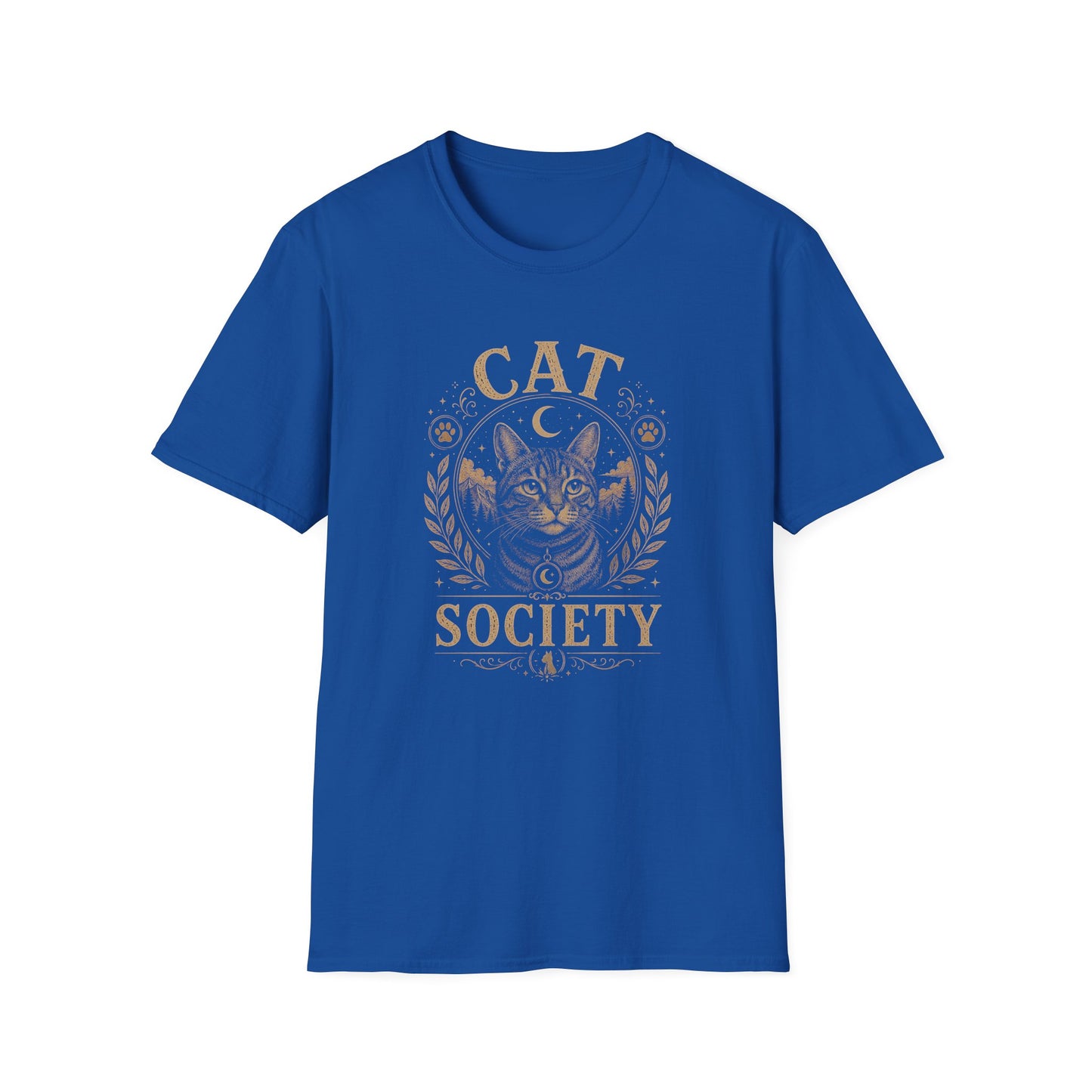 Cat Society T-Shirt — Vintage Cat Crest Graphic Tee