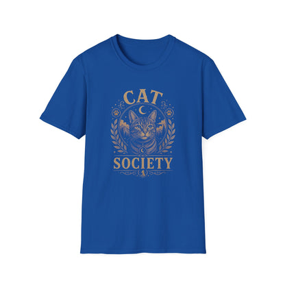 Cat Society T-Shirt — Vintage Cat Crest Graphic Tee