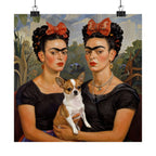 Frida Kahlo Double Portrait Poster — Iconic Twin Self-Portrait Print