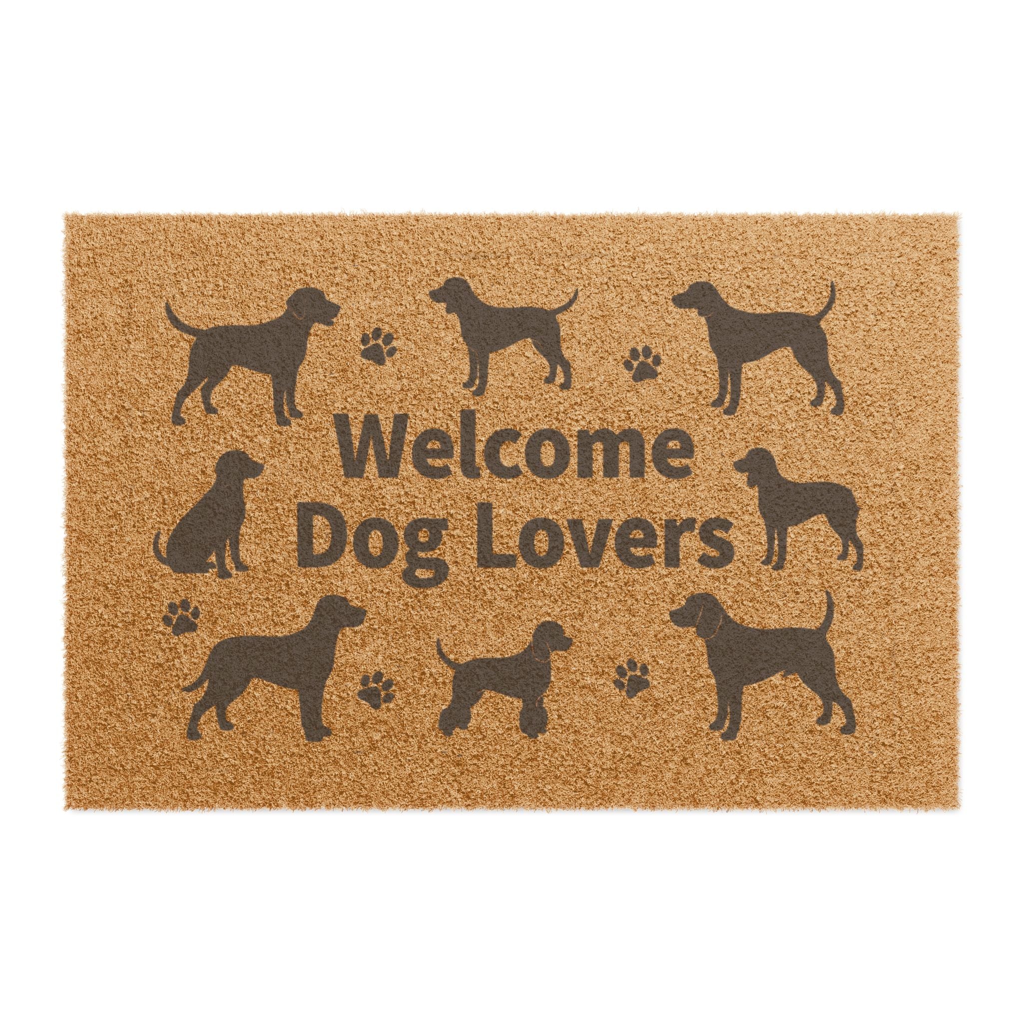 Welcome Dog Lovers Doormat — Pet-Friendly Entryway Mat