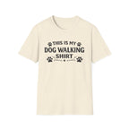 Dog Walking T-Shirt — "This Is My Dog Walking Shirt" Paw Print Tee