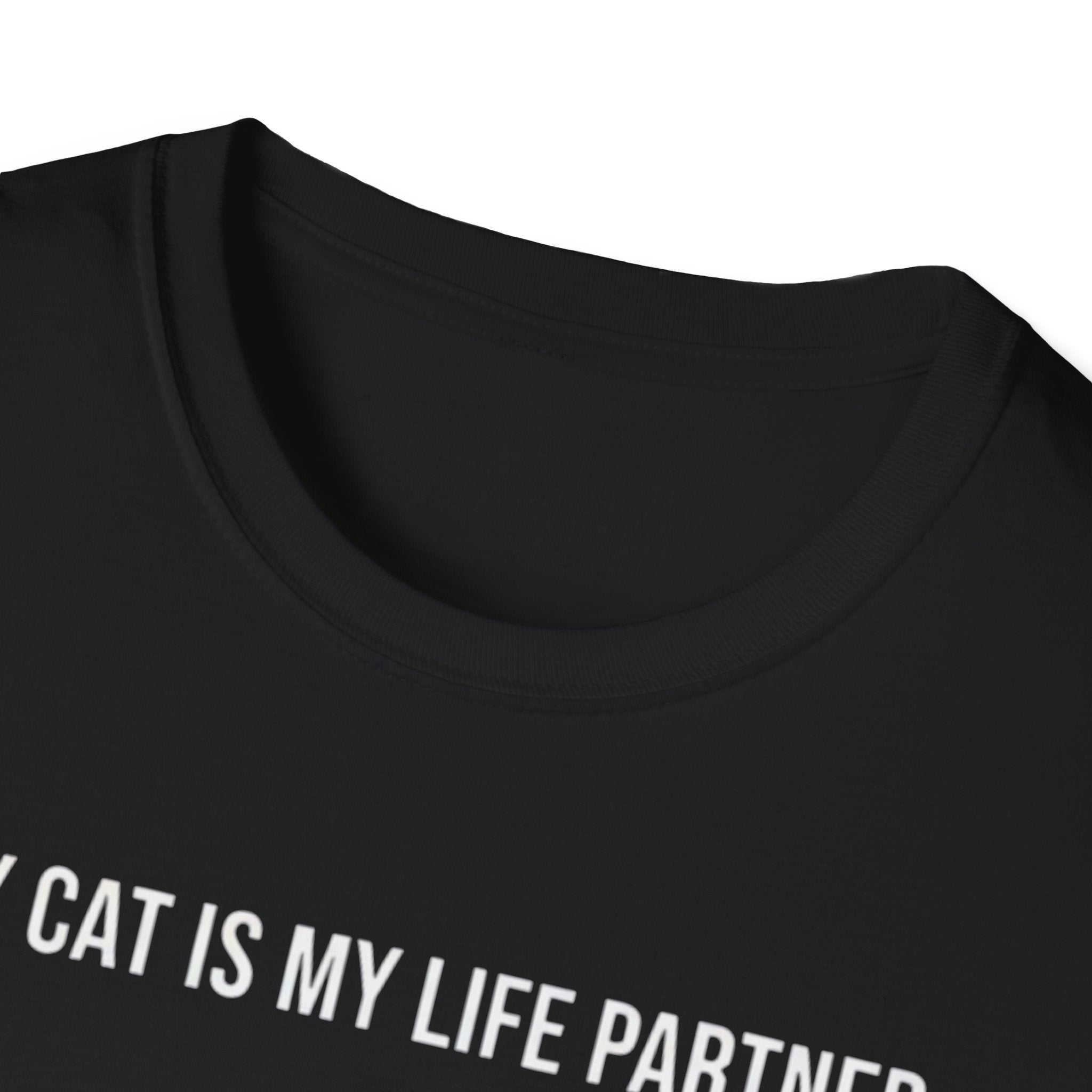 Cat Paw Partner T‑Shirt — "My Cat Is My Life Partner" Cute Cat Lover Tee
