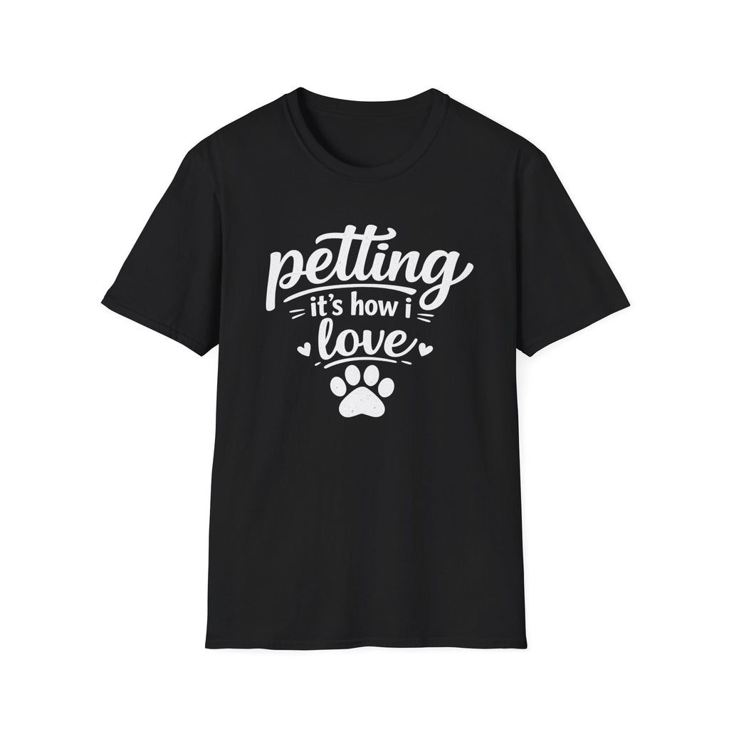T‑Shirt — "Petting: It's How I Love" Paw Print Tee