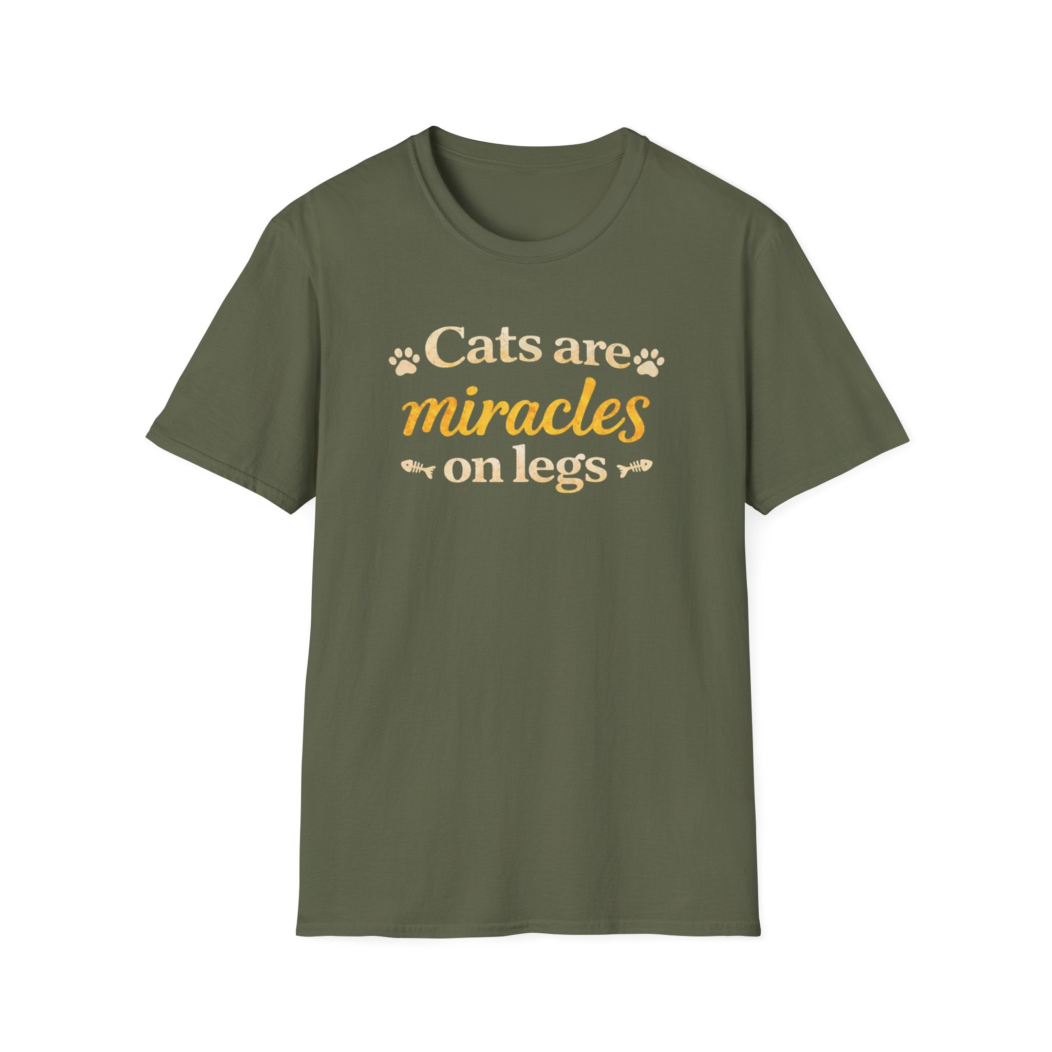 Cats Are Miracles On Legs T-Shirt — Funny Cat Lover Tee