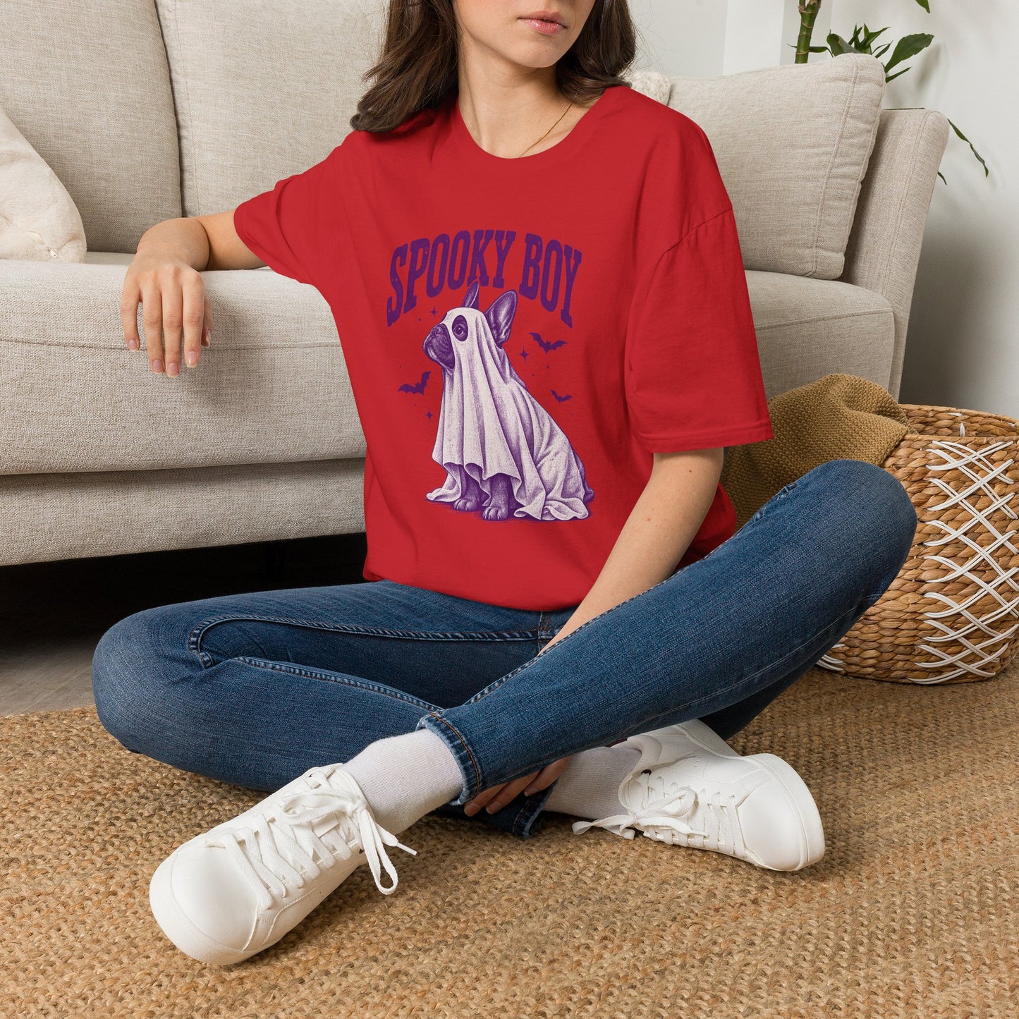 Spooky Boy T‑Shirt — Cute Ghost French Bulldog Halloween Tee