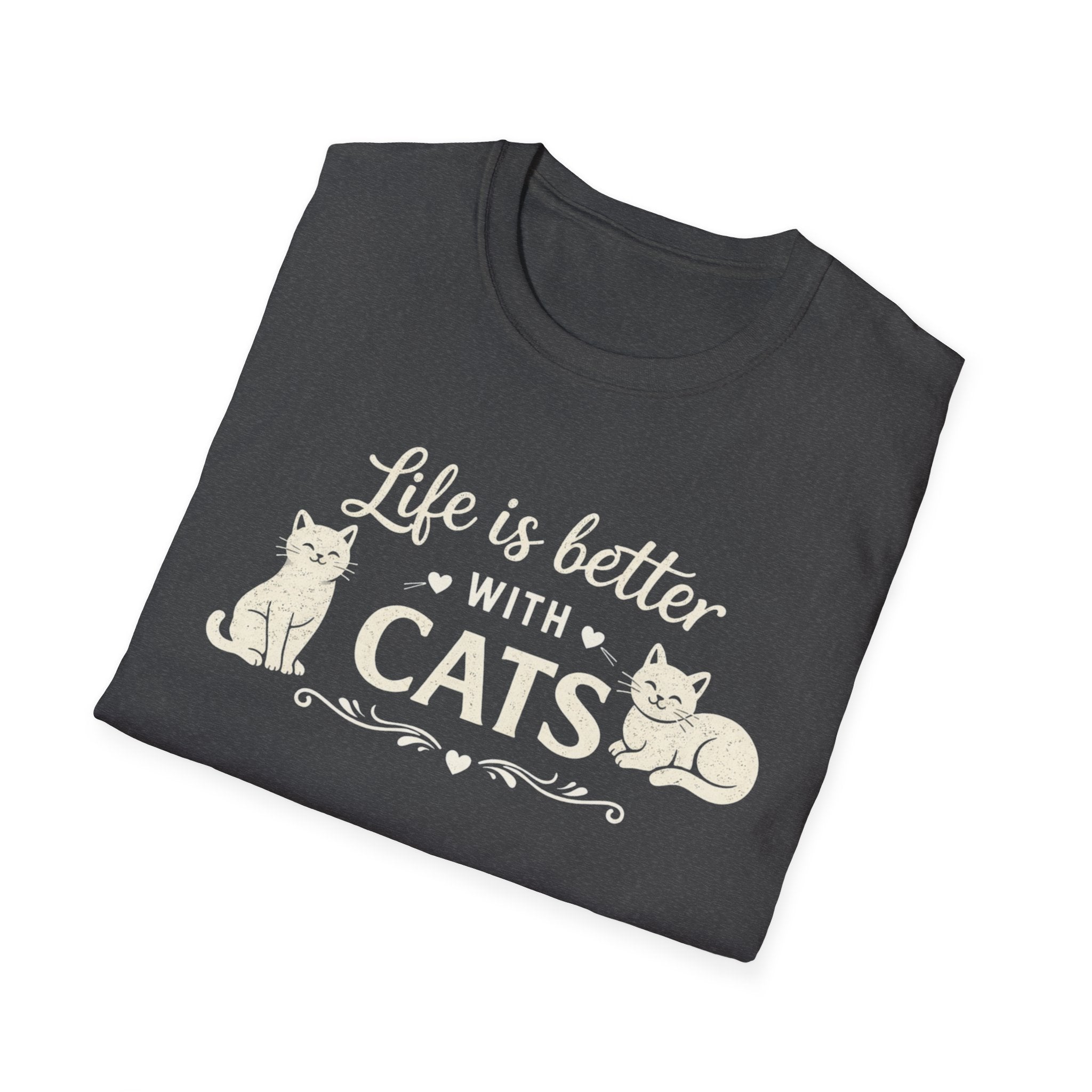 Life Is Better With Cats T-Shirt — Cute Cat Lover Tee