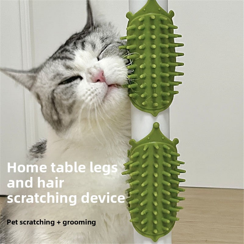 Pet cat corner massage brush