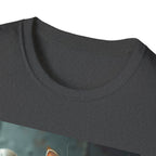 Alien Selfie T‑Shirt — Cute Ginger Cat & UFO Friend Graphic Tee